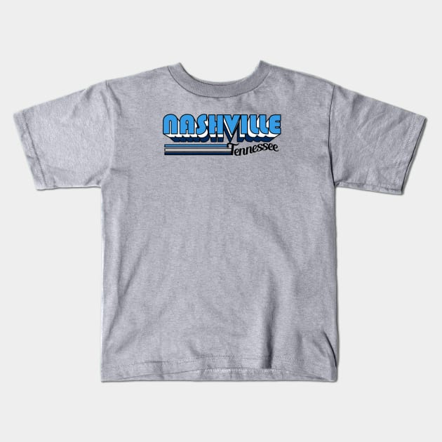 Nashville - Retro 2 Kids T-Shirt by BigOrangeShirtShop